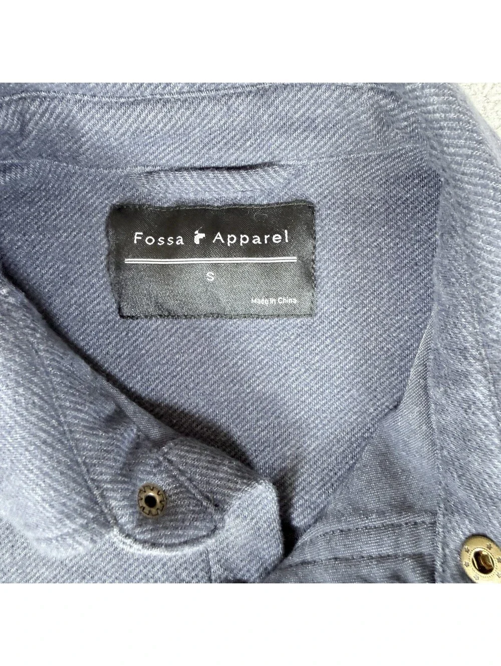 Fossa Apparel Sweater Men's Size Small Navy Skyline Soft Shell Pullover